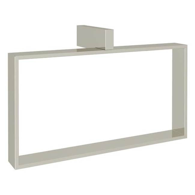 ROHL QU220-PN Quartile Rectangular Towel Holder Ring In Polished Nickel