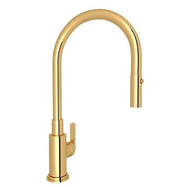ROHL A3430LMIB-2 Lombardia Pull-Down Kitchen Faucet In Italian Brass