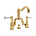 ROHL A1419LPIB-2 Acqui Bridge Lavatory Faucet In Italian Brass