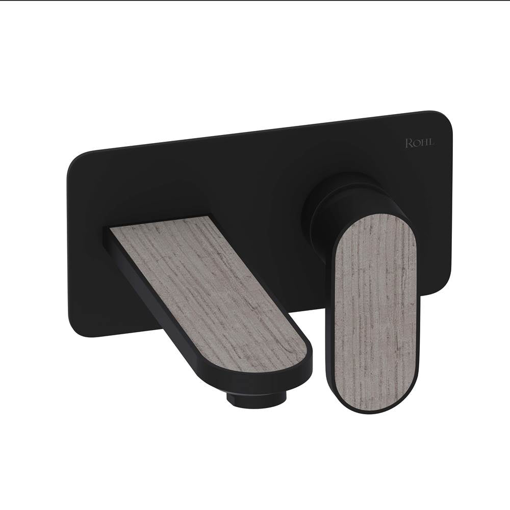 ROHL MI01W2WBMB Miscelo Wall Mount Single Handle Lavatory Faucet In Matte Black
