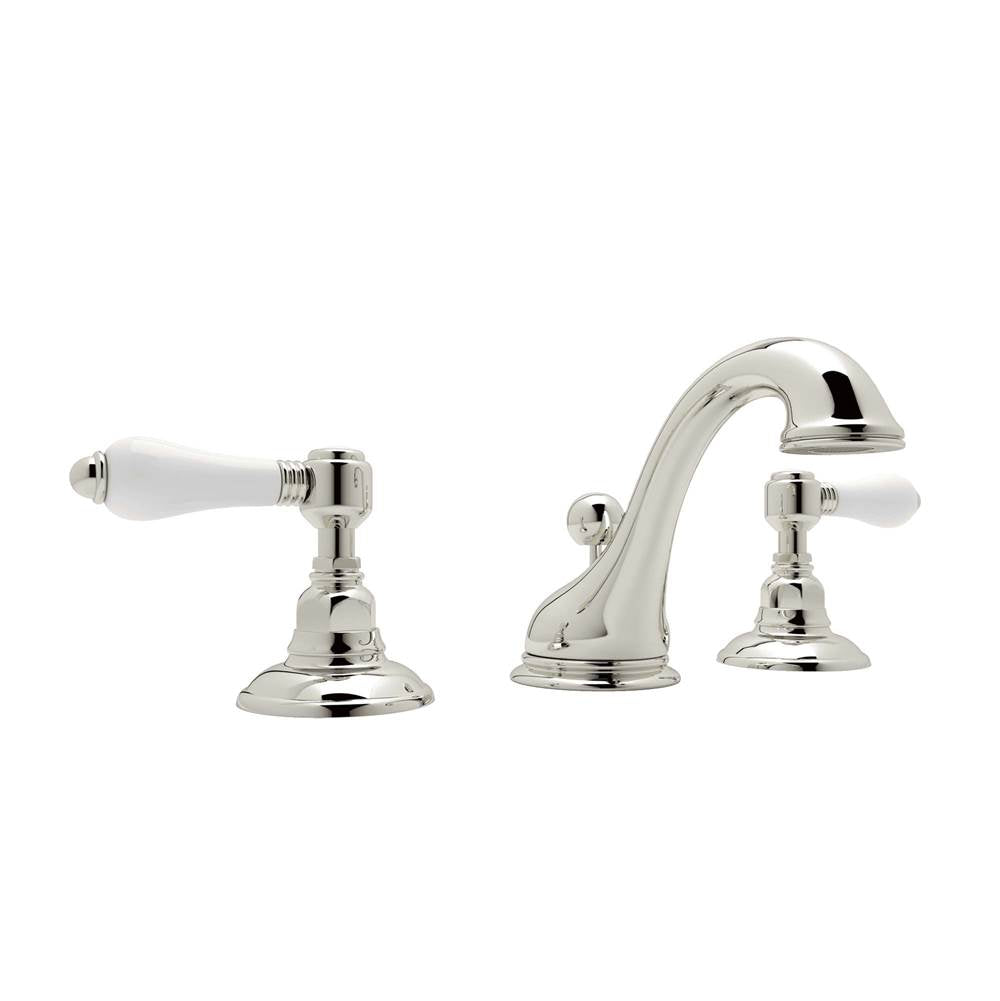 ROHL A1408LPPN-2 Viaggio Widespread Lavatory Faucet With Low Spout In Polished Nickel