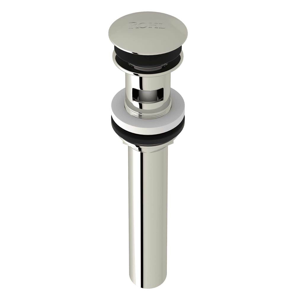 ROHL 5447PN Push Drain With Overflow In Polished Nickel
