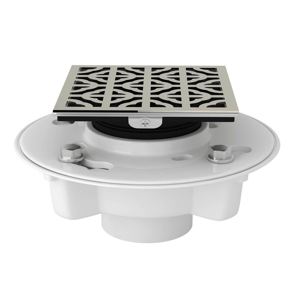 ROHL SDPVC2/3-3146PN PVC 2" X 3" Drain Kit With 3146 Petal Decorative Cover In Polished Nickel
