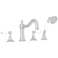 ROHL A1404LPAPC Acqui 4-Hole Deck Mount Tub Filler In Polished Chrome