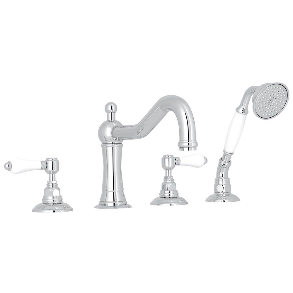 ROHL A1404LPAPC Acqui 4-Hole Deck Mount Tub Filler In Polished Chrome