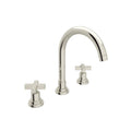 ROHL A2208XMPN-2 Lombardia Widespread Lavatory Faucet With C-Spout In Polished Nickel