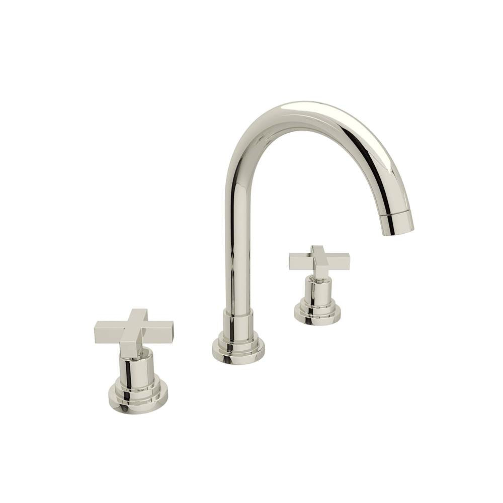 ROHL A2208XMPN-2 Lombardia Widespread Lavatory Faucet With C-Spout In Polished Nickel