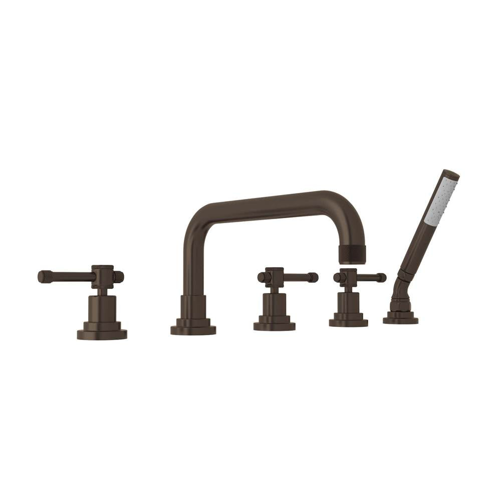 ROHL A3314ILTCB Campo 5-Hole Deck Mount Tub Filler In Tuscan Brass