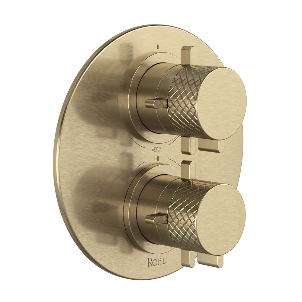ROHL TTE46W1LMAG Tenerife 3/4" Therm & Pressure Balance Trim with 6 Functions (Shared) In Antique Gold