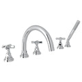 ROHL A2314XMAPC San Giovanni 5-Hole Deck Mount Tub Filler In Polished Chrome