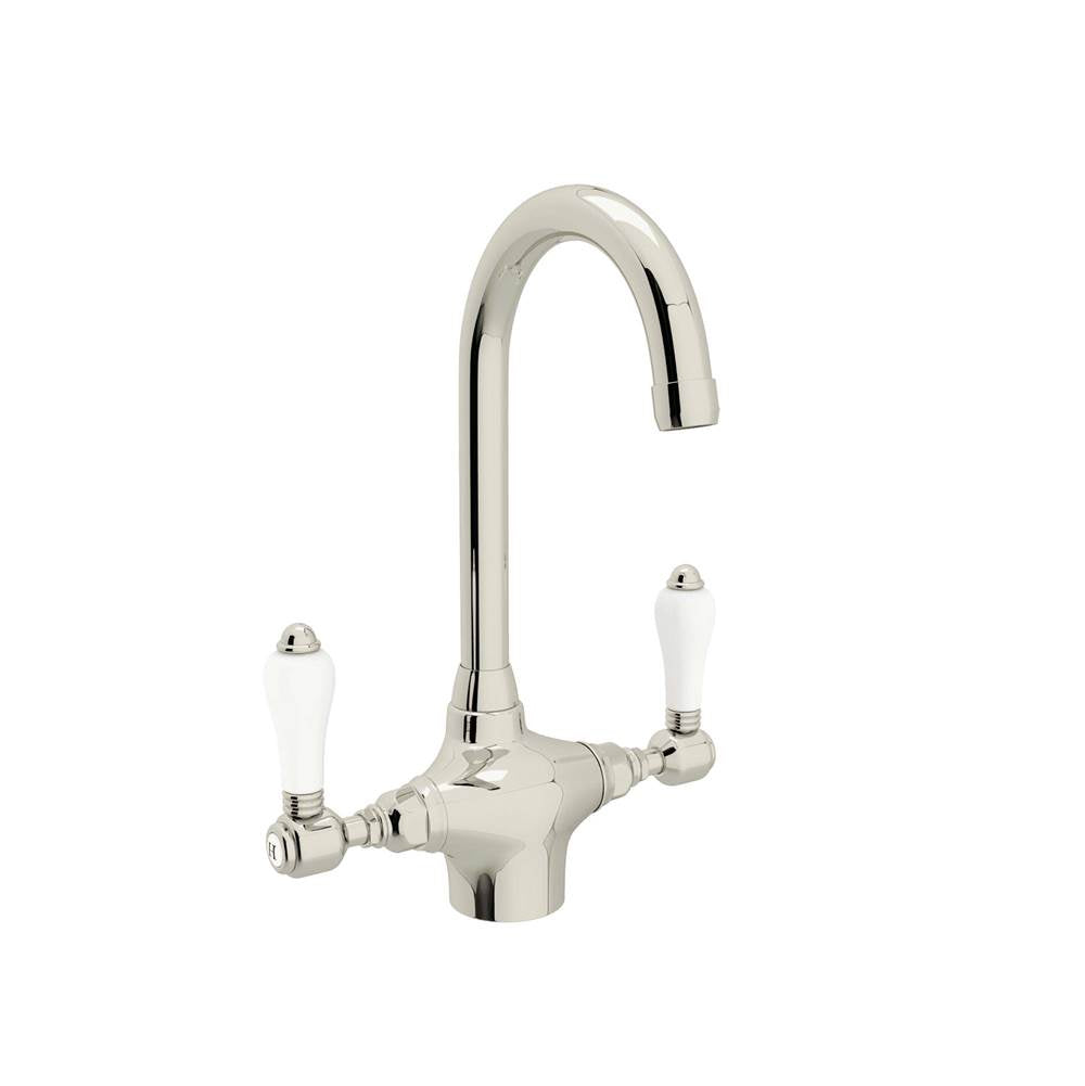 ROHL A1667LPPN-2 San Julio Two Handle Bar/Food Prep Kitchen Faucet In Polished Nickel