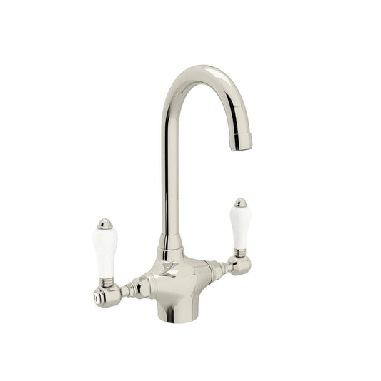 ROHL A1667LPPN-2 San Julio Two Handle Bar/Food Prep Kitchen Faucet In Polished Nickel