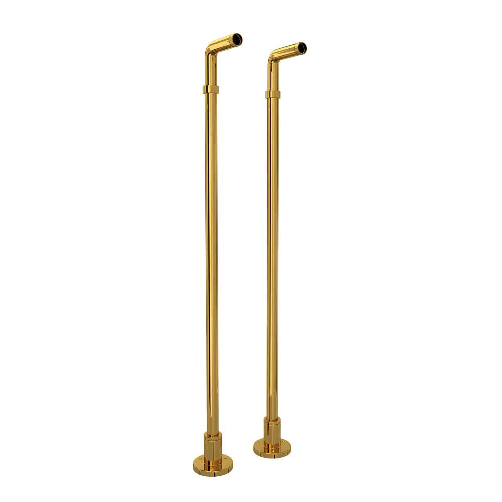 ROHL ZA386-ULB Floor Pillar Unions In Unlacquered Brass