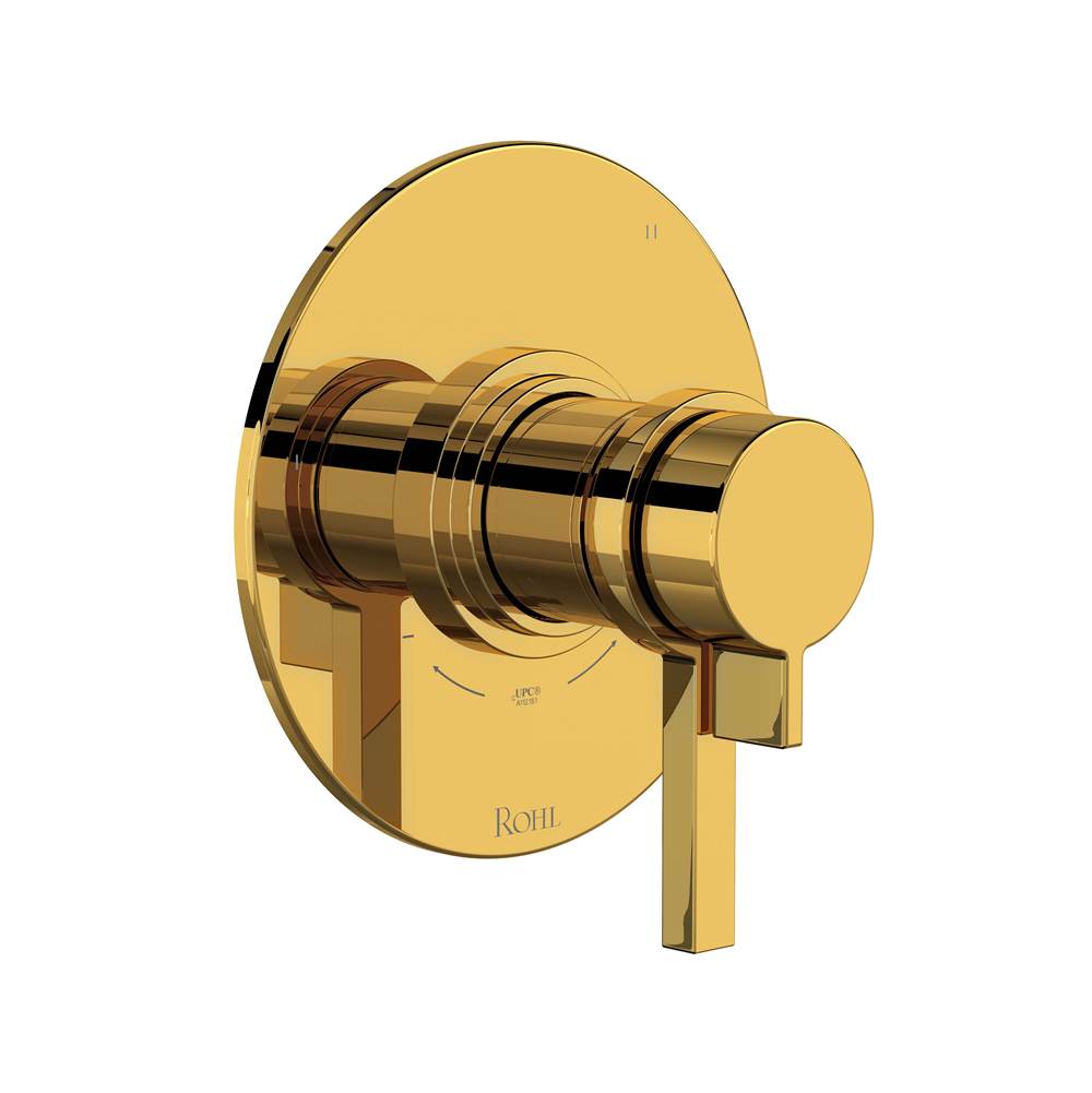 ROHL TLB45W1LMULB Lombardia 1/2" Therm & Pressure Balance Trim with 5 Functions (Shared) In Unlacquered Brass