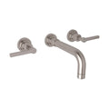 ROHL A2207LMTCBTO-2 Lombardia Wall Mount Lavatory Faucet In Tuscan Brass