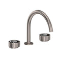 ROHL EC08D3IWSNC Eclissi Widespread Lavatory Faucet With C-Spout In Satin Nickel/Polished Chrome