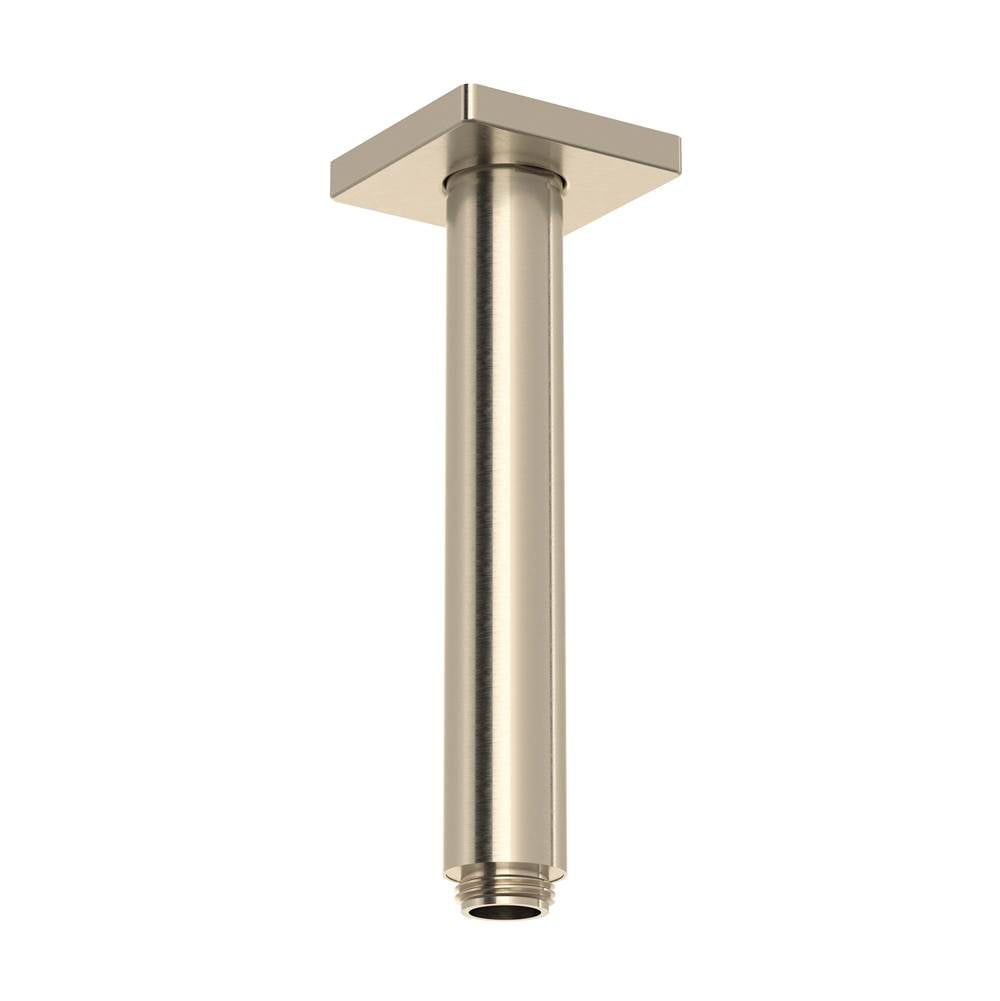 ROHL 70527SASTN 7" Reach Ceiling Mount Shower Arm With Square Escutcheon In Satin Nickel
