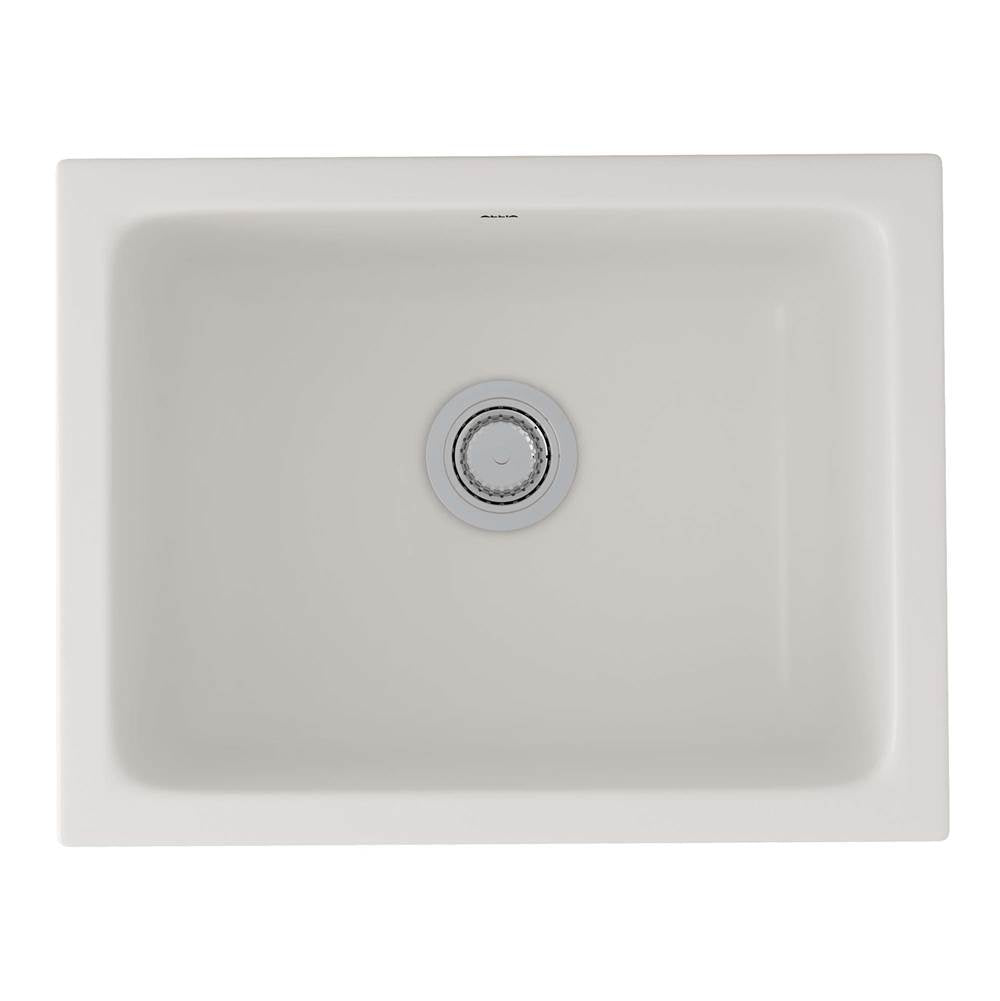 ROHL 6347-68 Allia 24" Fireclay Single Bowl Undermount Kitchen Or Laundry Sink In Pergame