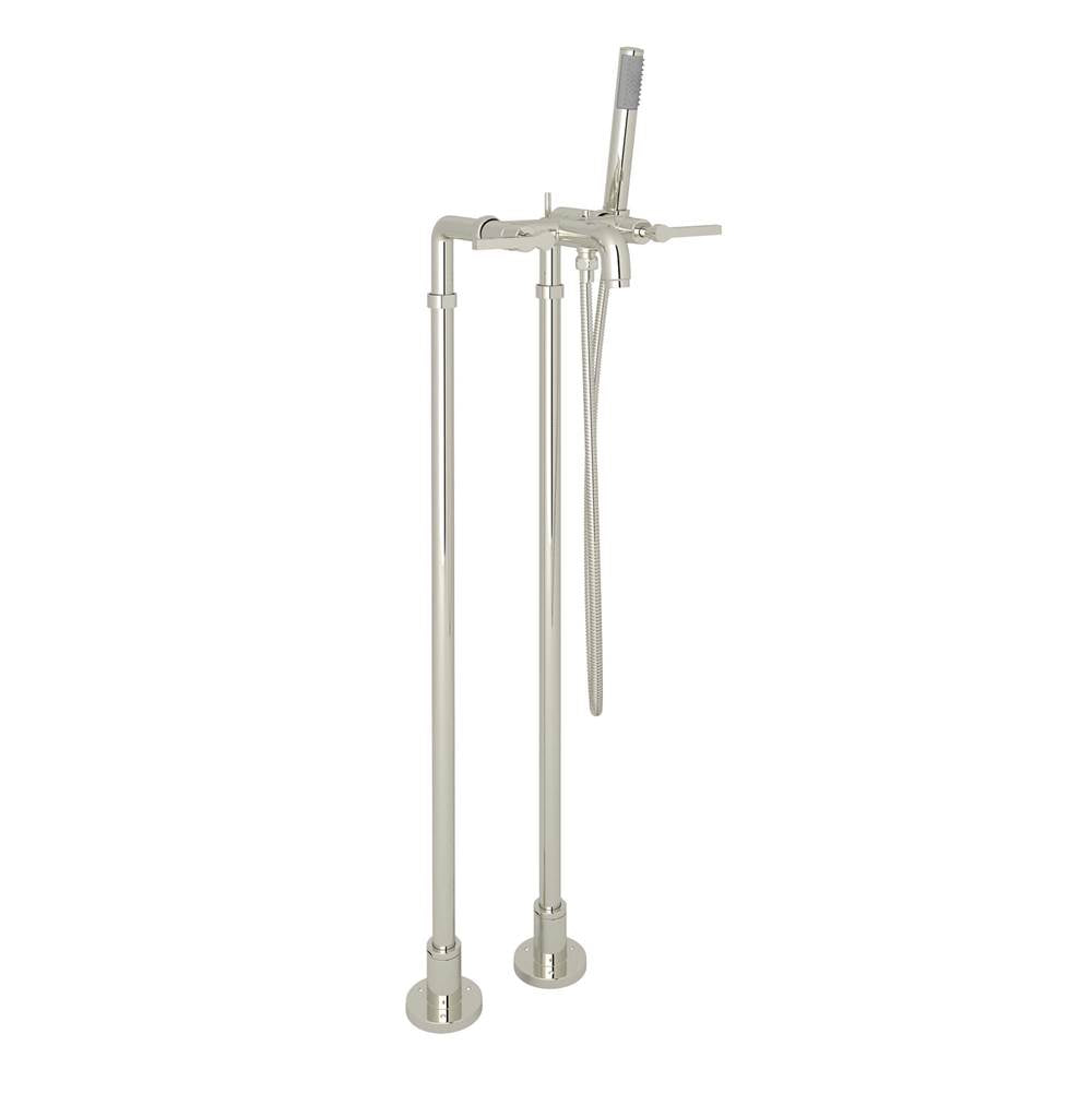 ROHL AKIT2202NLMPN Lombardia Floor Mount Tub Filler In Polished Nickel