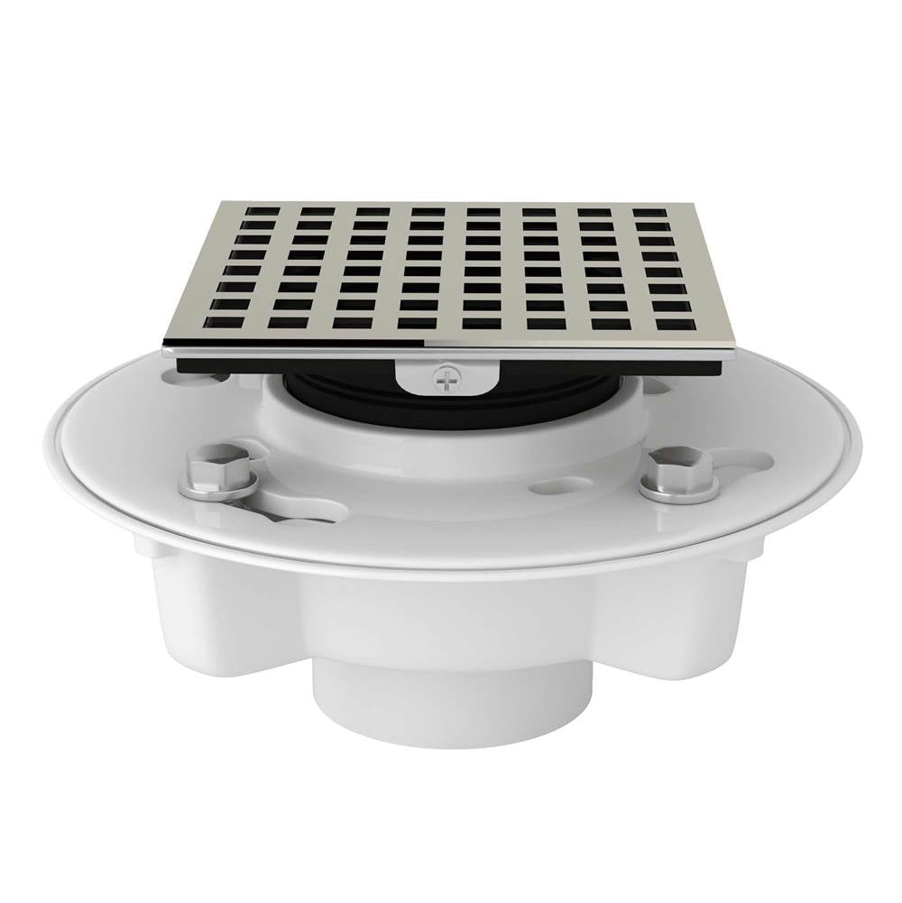 ROHL SDPVC2/3-3143PN PVC 2" X 3" Drain Kit With 3143 Matrix Decorative Cover In Polished Nickel