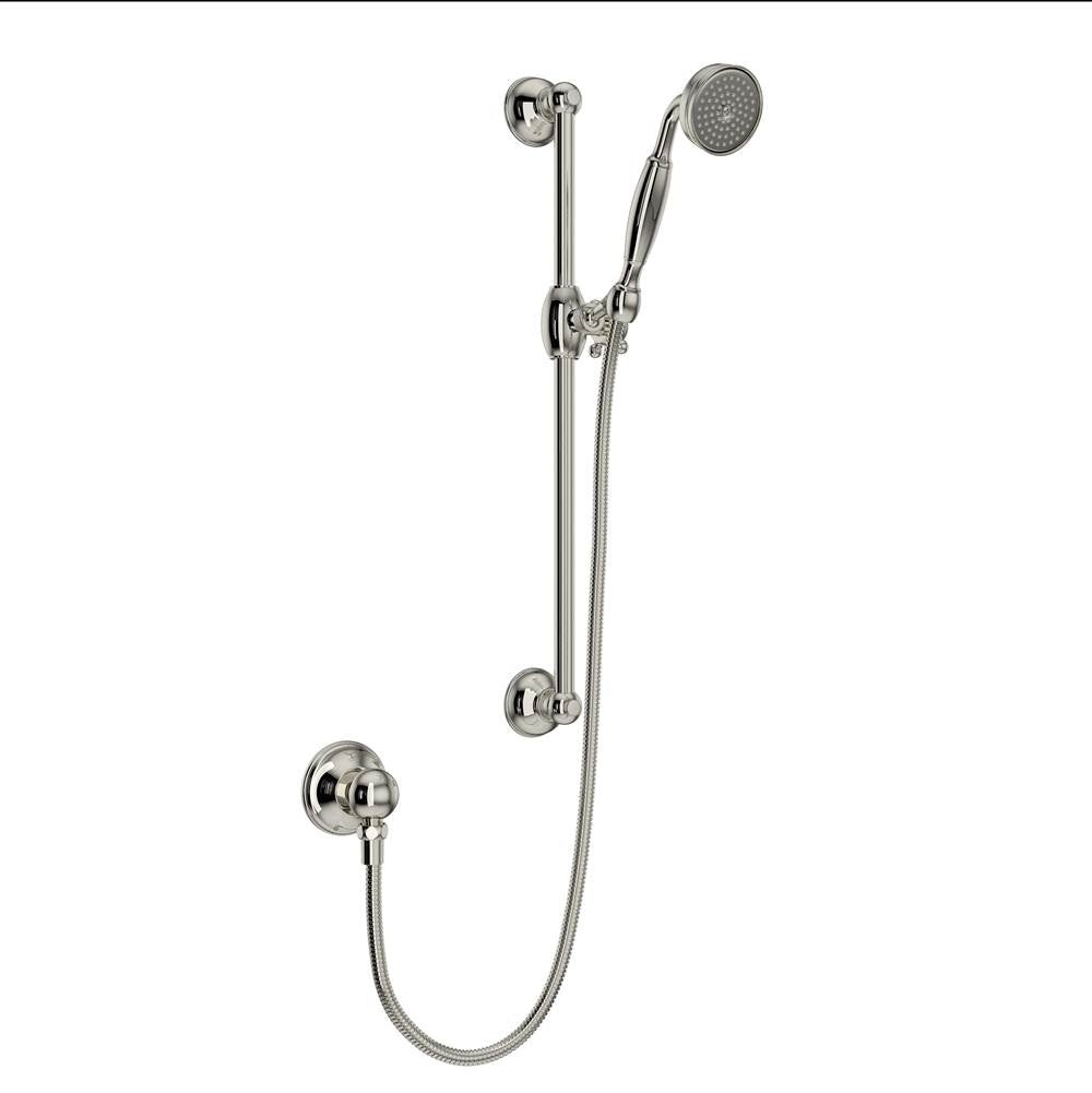 ROHL 1301EPN Handshower Set With 22" Slide Bar and Single Function Handshower In Polished Nickel