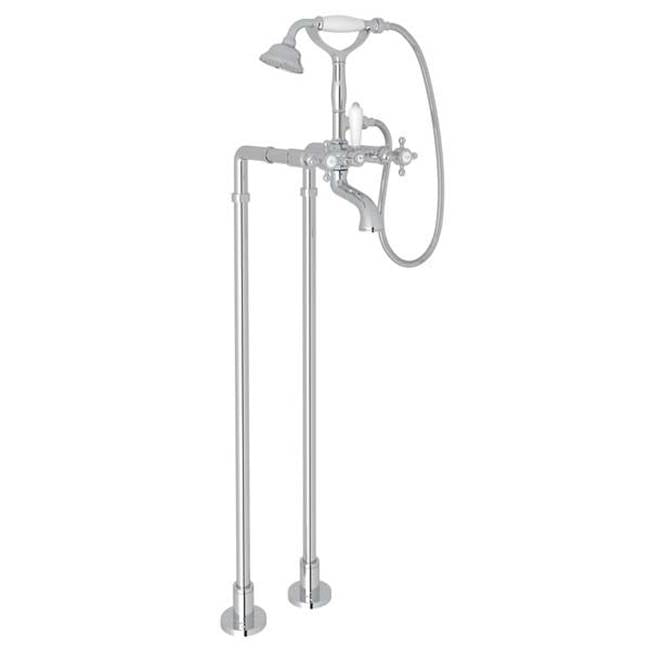 ROHL AKIT1401NXMAPC Floor Mount Tub Filler In Polished Chrome