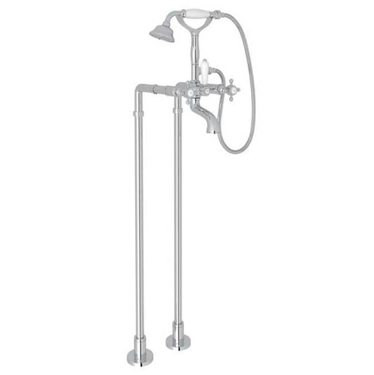 ROHL AKIT1401NXMAPC Floor Mount Tub Filler In Polished Chrome