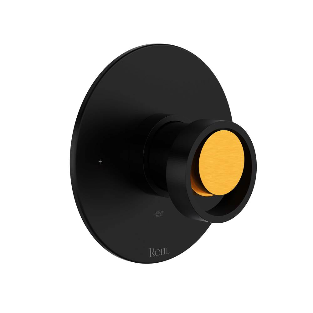ROHL TEC51W1IWMBG Eclissi 1/2" Pressure Balance Trim In Matte Black/Satin Gold