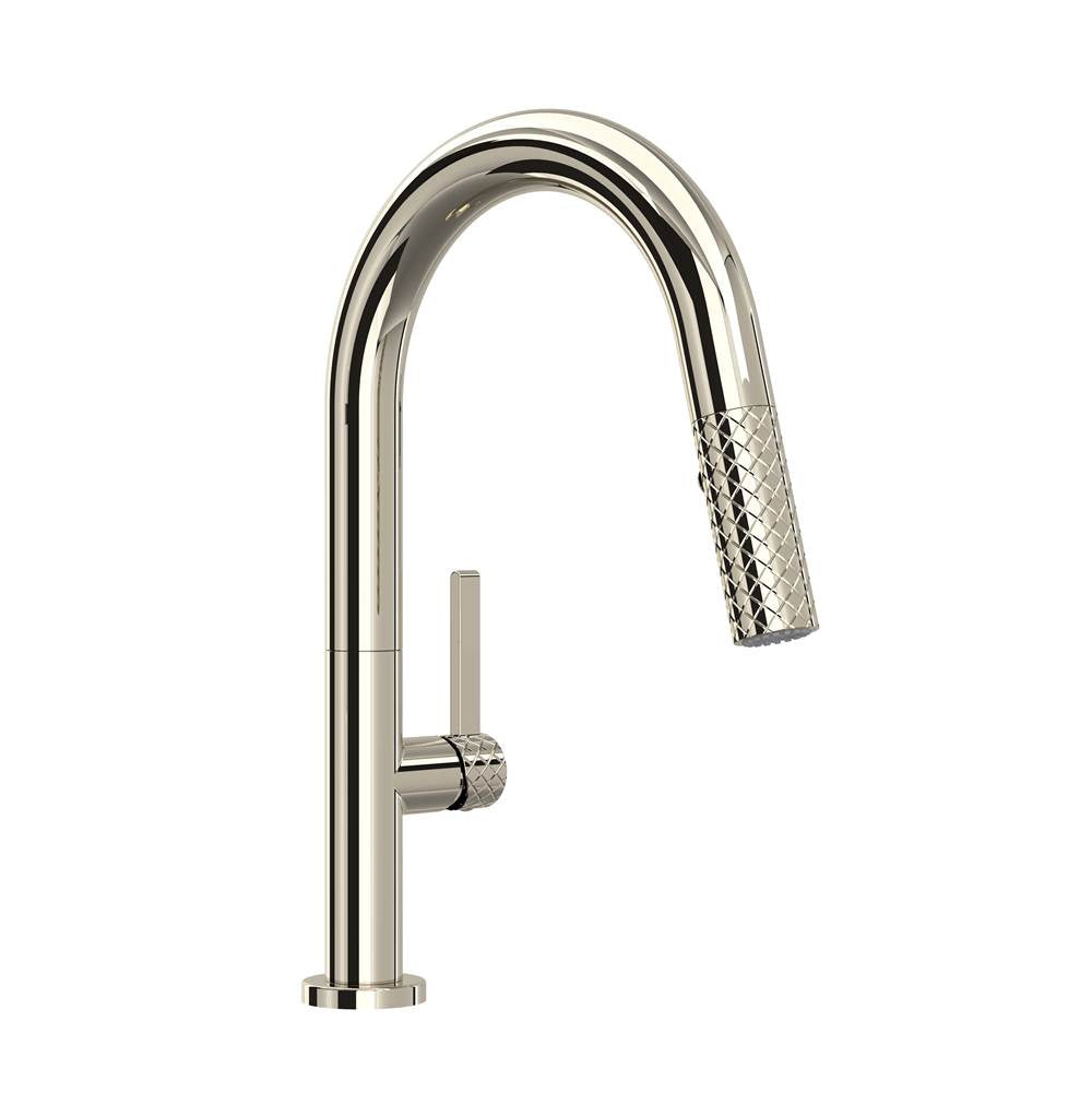 ROHL TE65D1LMPN Tenerife Pull-Down Bar/Food Prep Kitchen Faucet With C-Spout In Polished Nickel