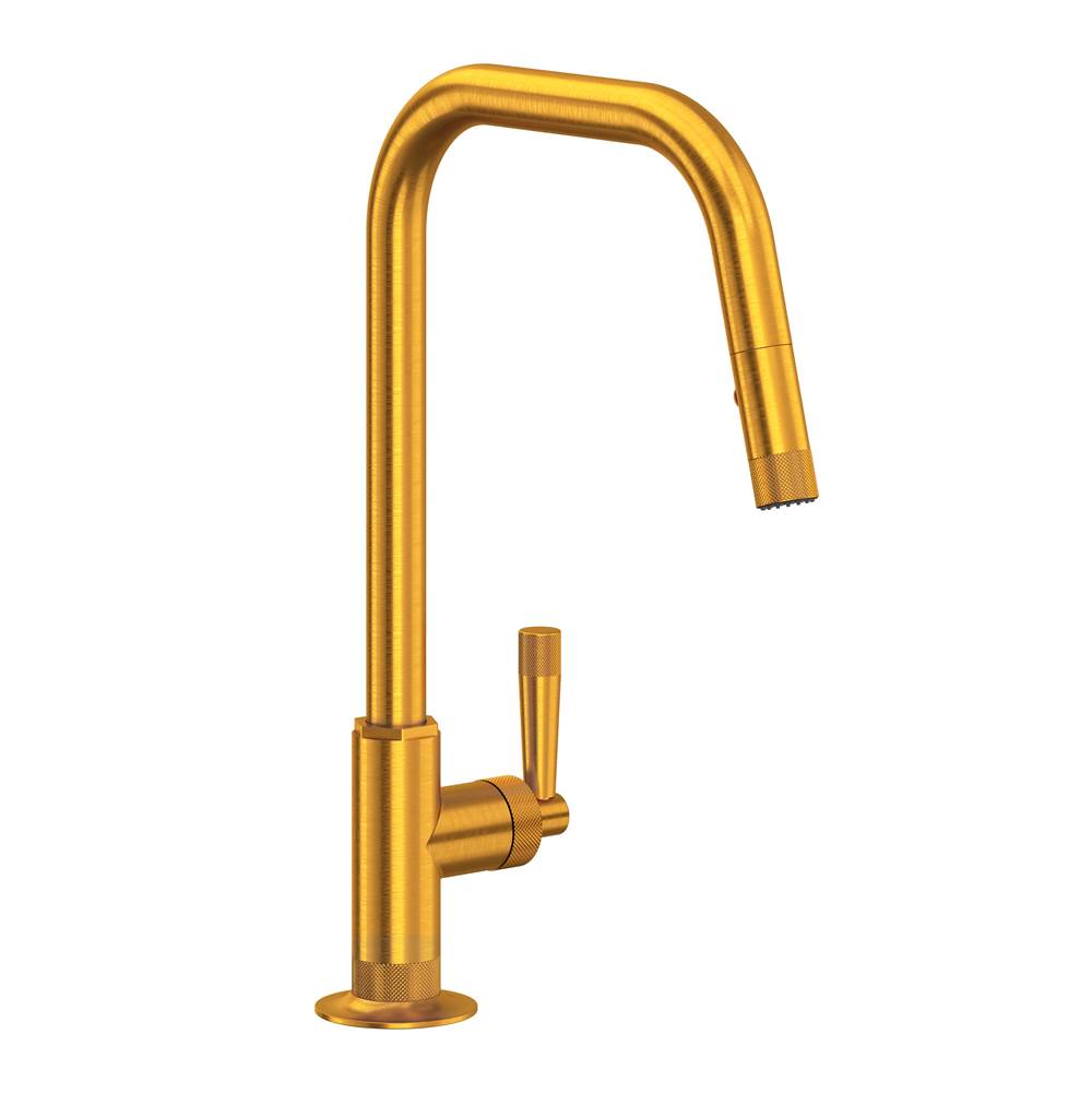 ROHL MB7956LMSG Graceline Pull-Down Kitchen Faucet With U-Spout In Satin Gold
