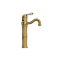 ROHL A3672LPULB-2 Acqui Single Handle Tall Lavatory Faucet In Unlacquered Brass