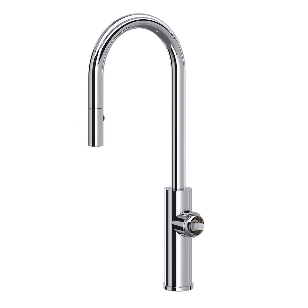ROHL EC65D1APC Eclissi Pull-Down Bar/Food Prep Kitchen Faucet With C-Spout - Less Handle In Polished Chrome