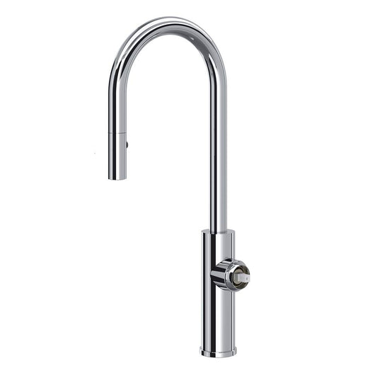 ROHL EC65D1APC Eclissi Pull-Down Bar/Food Prep Kitchen Faucet With C-Spout - Less Handle In Polished Chrome