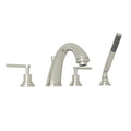 ROHL A1264LMPN Lombardia 4-Hole Deck Mount Tub Filler In Polished Nickel