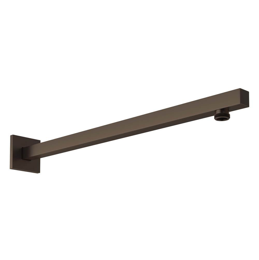 ROHL 1410/16TCB 17" Reach Wall Mount Shower Arm With Square Escutcheon In Tuscan Brass