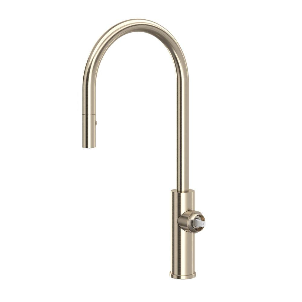 ROHL EC55D1STN Eclissi Pull-Down Kitchen Faucet With C-Spout - Less Handle In Satin Nickel