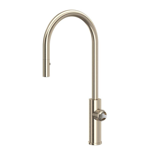 ROHL EC55D1STN Eclissi Pull-Down Kitchen Faucet With C-Spout - Less Handle In Satin Nickel