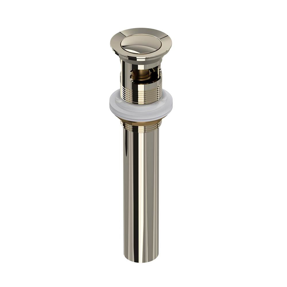ROHL 0127DOFPN Push Drain With Overflow In Polished Nickel