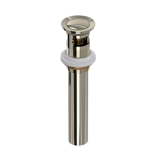 ROHL 0127DOFPN Push Drain With Overflow In Polished Nickel
