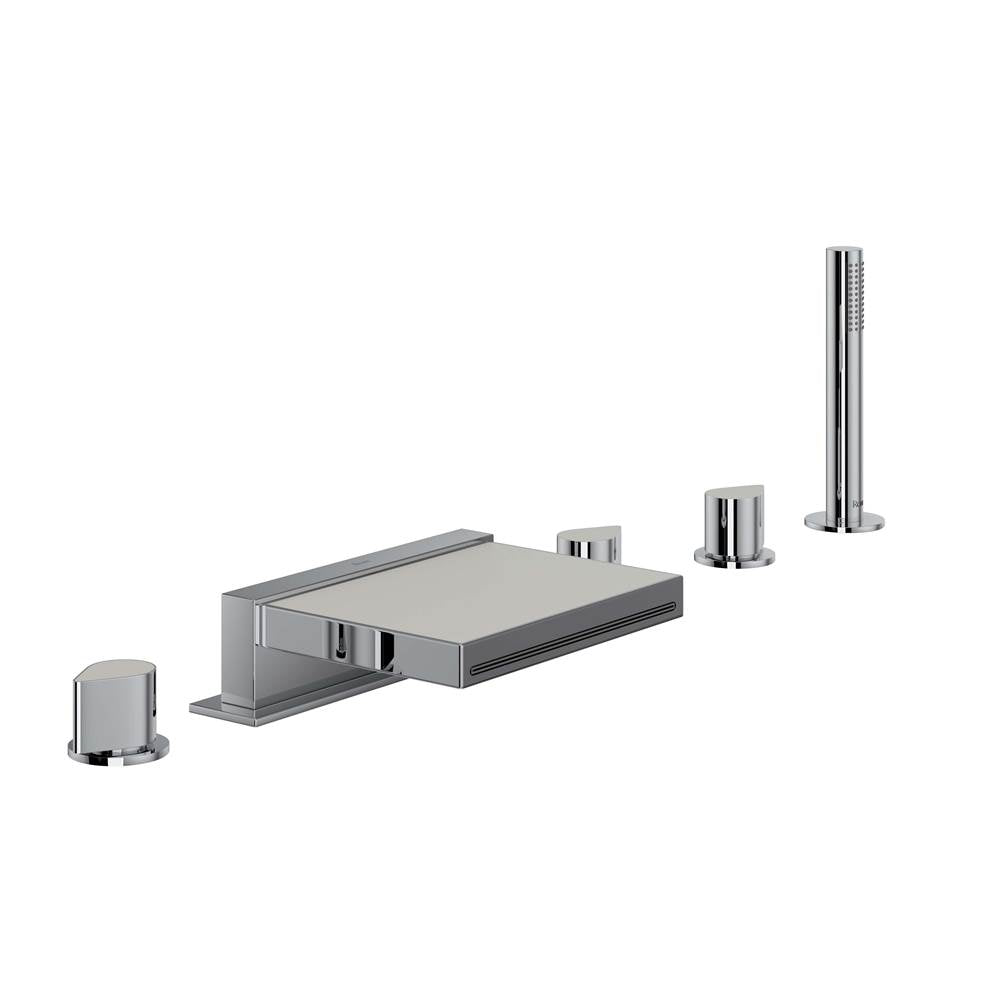 ROHL MI05D5BLAPC Miscelo 5-Hole Deck Mount Tub Filler In Polished Chrome