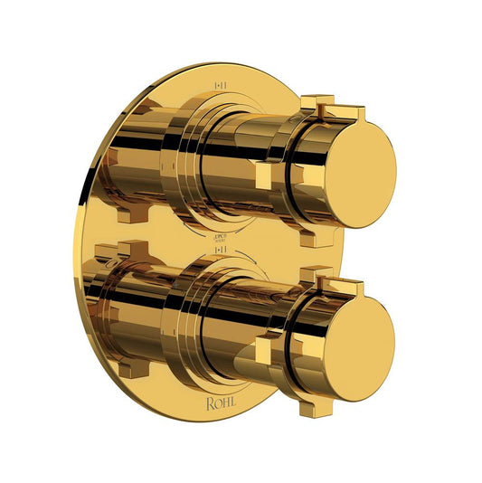ROHL TLB46W1XMULB Lombardia 3/4" Therm & Pressure Balance Trim with 6 Functions (Shared) In Unlacquered Brass