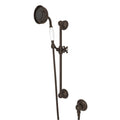 ROHL 1310TCB Handshower Set With 22" Slide Bar and 3-Function Handshower In Tuscan Brass