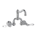 ROHL A1418LPAPC-2 Acqui Wall Mount Bridge Lavatory Faucet With Column Spout In Polished Chrome