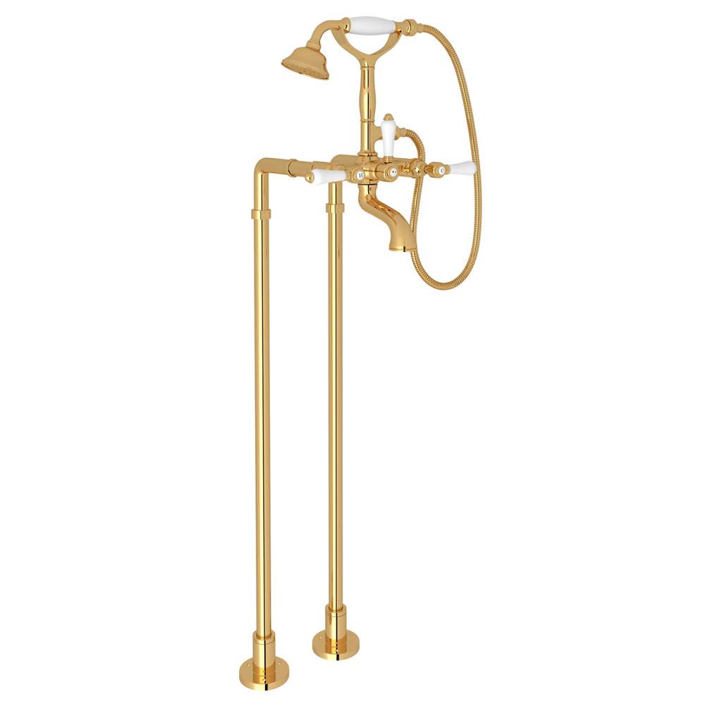 ROHL AKIT1401NLPIB Floor Mount Tub Filler In Italian Brass