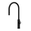 ROHL EC55D1MB Eclissi Pull-Down Kitchen Faucet With C-Spout - Less Handle In Matte Black