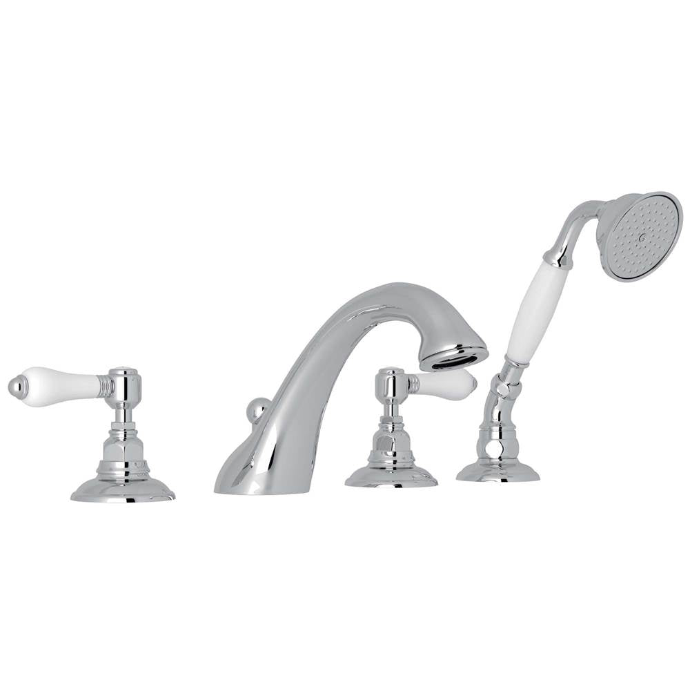 ROHL A1464LPAPC Viaggio 4-Hole Deck Mount Tub Filler In Polished Chrome