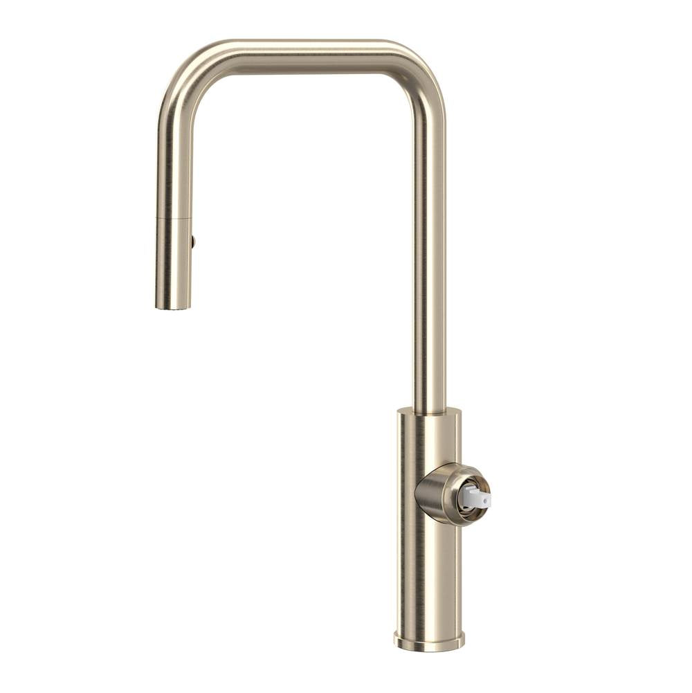 ROHL EC56D1STN Eclissi Pull-Down Kitchen Faucet With U-Spout - Less Handle In Satin Nickel