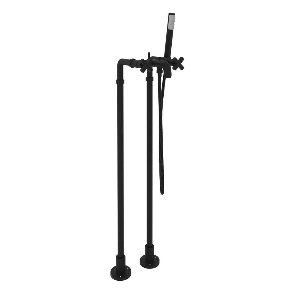 ROHL AKIT2202NXMMB Lombardia Floor Mount Tub Filler In Matte Black
