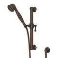 ROHL 1282TCB Handshower Set With 24" Grab Bar and Single Function Handshower In Tuscan Brass