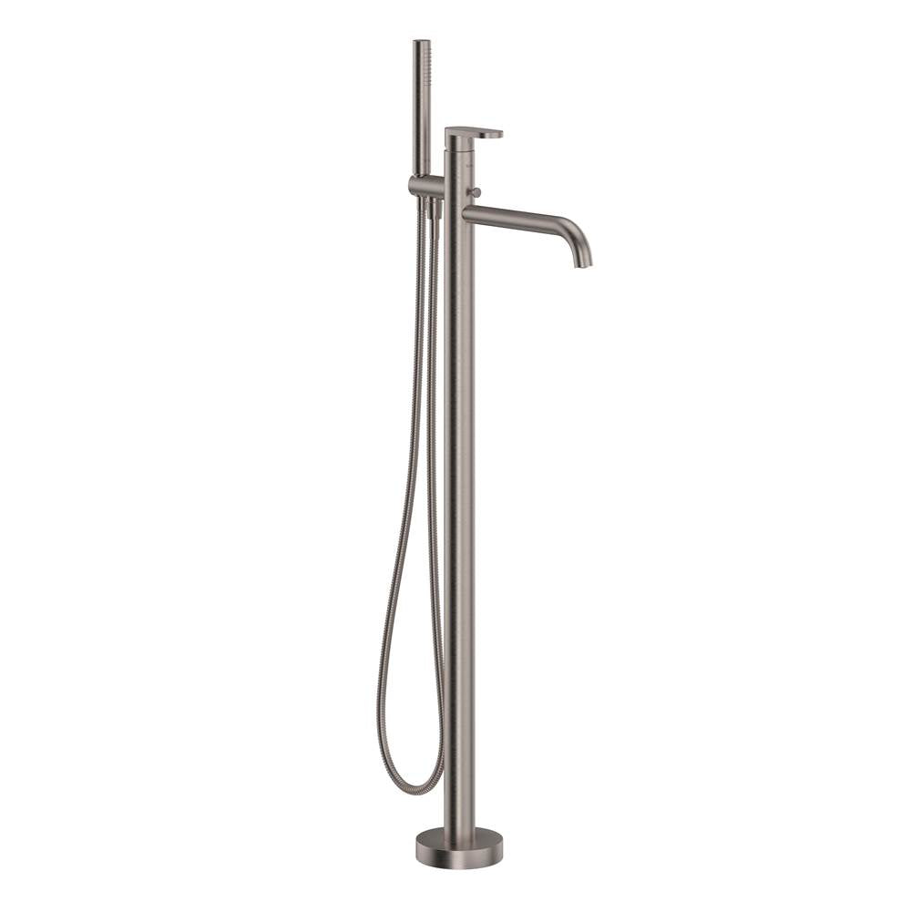 ROHL MI05F1WBSTN Miscelo Single Hole Floor Mount Tub Filler Trim In Satin Nickel